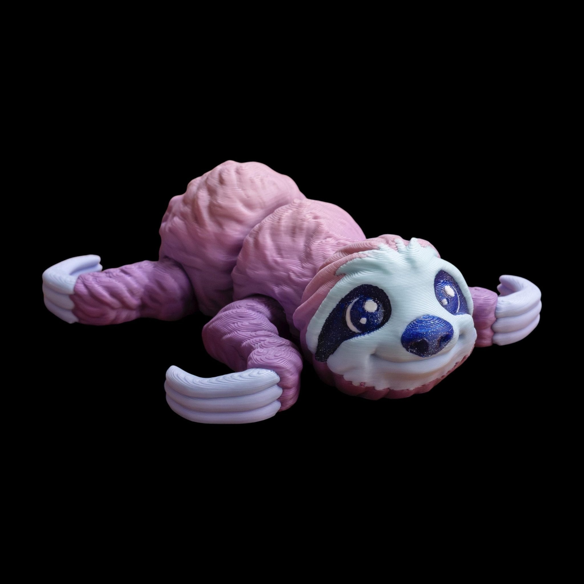 Articulated Sloth Figurine, 3D Printed Desk Accessory with Movable Joints - JM Designs