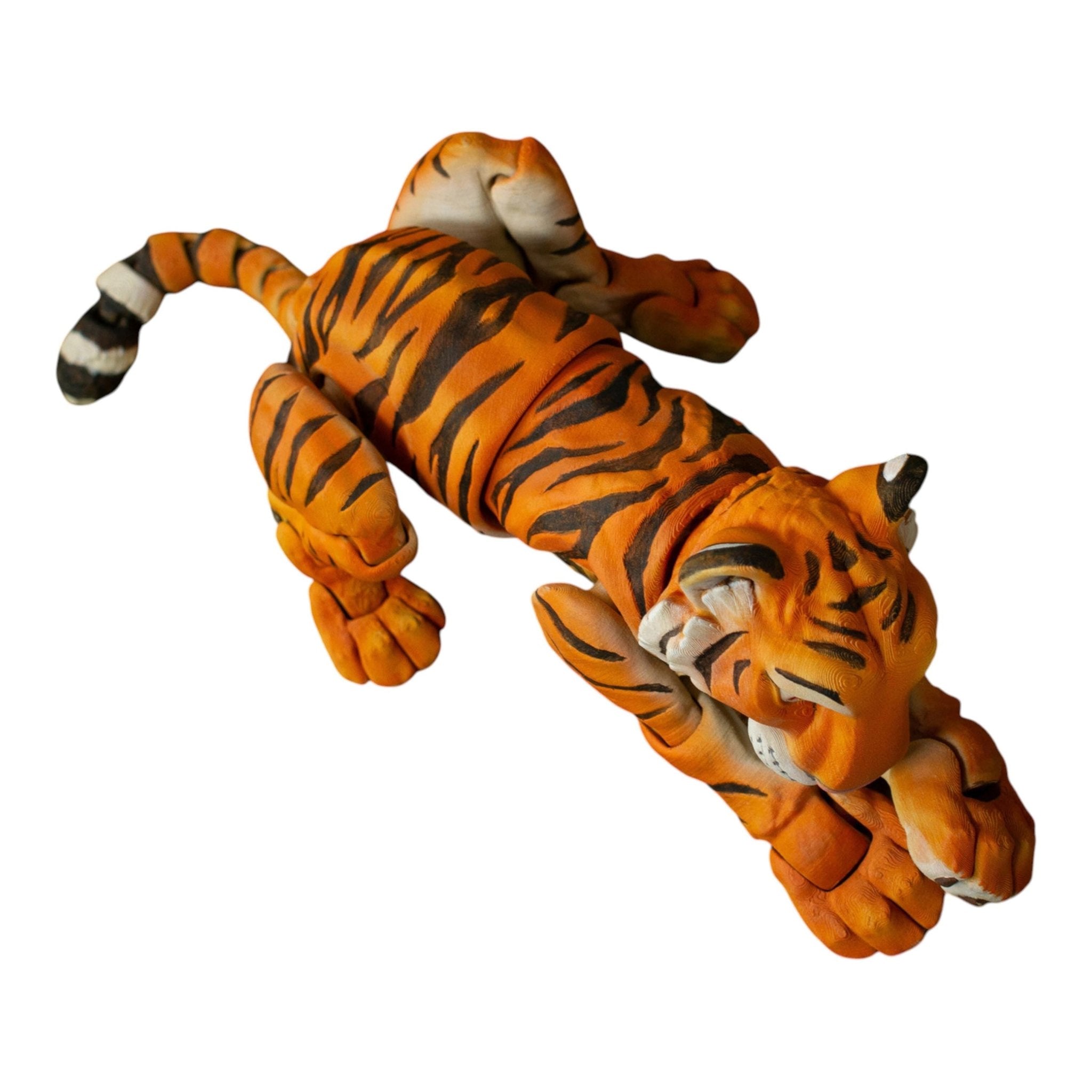 Articulated Tiger Possible Figure Desk Toy Collectible Animal Decoration Office Accessory Movable Joint - JM Designs