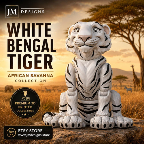 Articulated Tiger Possible Figure Desk Toy Collectible Animal Decoration Office Accessory Movable Joint - JM Designs