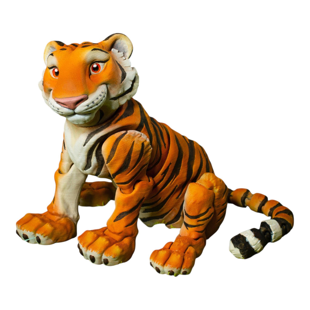 Articulated Tiger Possible Figure Desk Toy Collectible Animal Decoration Office Accessory Movable Joint - JM Designs