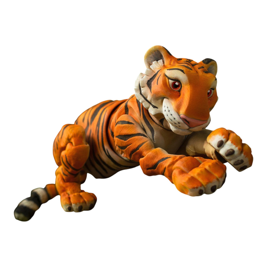 Articulated Tiger Possible Figure Desk Toy Collectible Animal Decoration Office Accessory Movable Joint - JM Designs