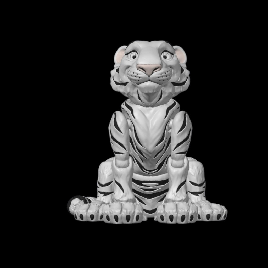 Articulated Tiger Possible Figure Desk Toy Collectible Animal Decoration Office Accessory Movable Joint - JM Designs