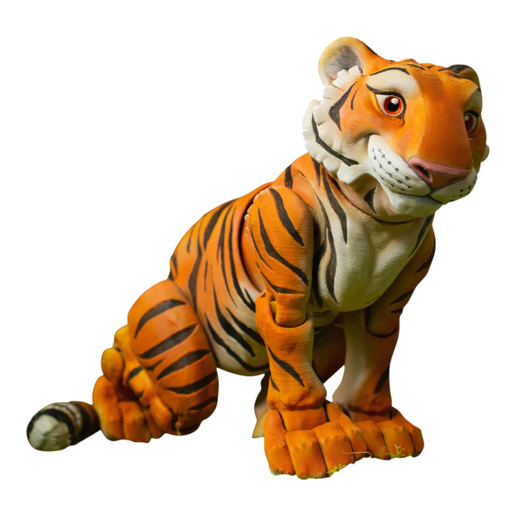 Articulated Tiger Possible Figure Desk Toy Collectible Animal Decoration Office Accessory Movable Joint - JM Designs