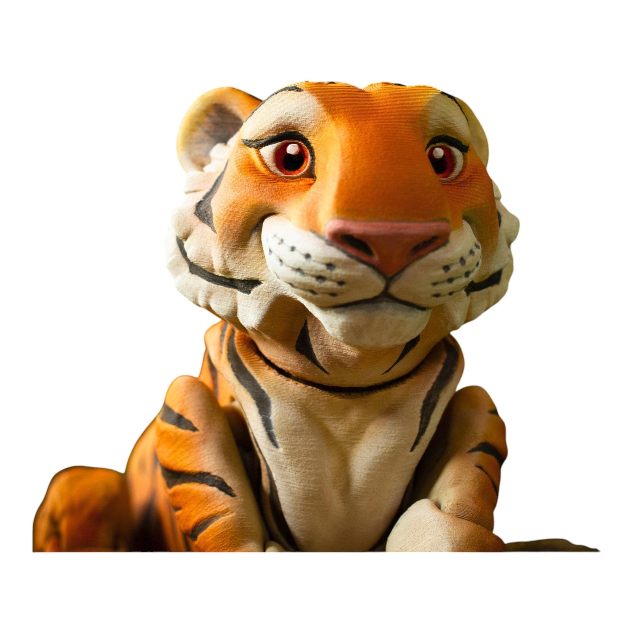 Articulated Tiger Possible Figure Desk Toy Collectible Animal Decoration Office Accessory Movable Joint - JM Designs