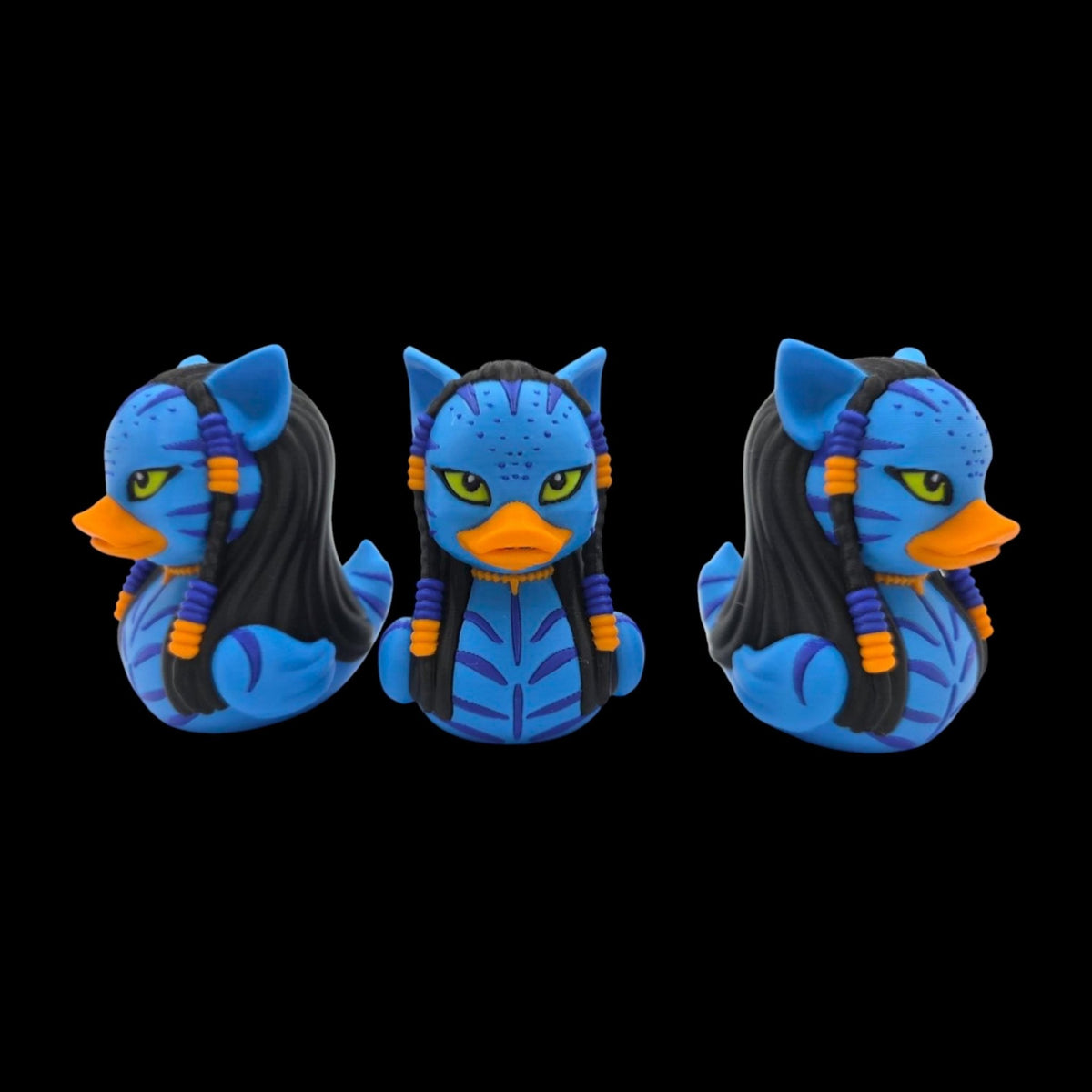 Avatar Duck Inspired Figurine Blue Warrior Collectible Desk Display Fantasy Creature Decoration Sci Fi Movie - JM Designs