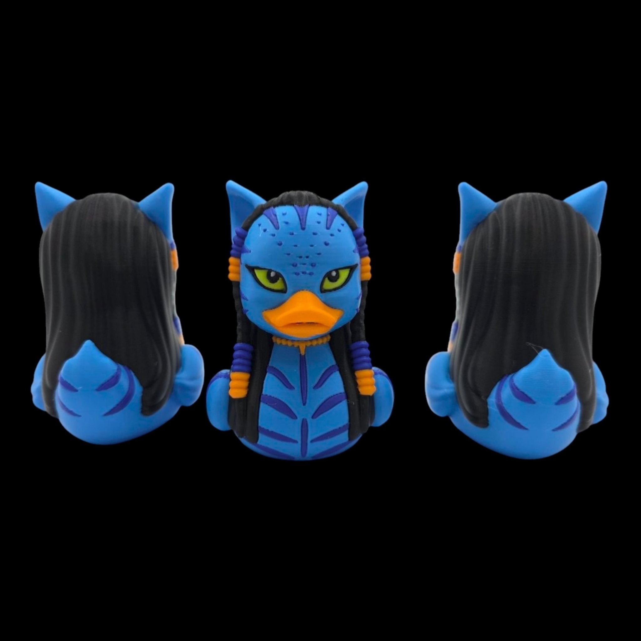 Avatar Duck Inspired Figurine Blue Warrior Collectible Desk Display Fantasy Creature Decoration Sci Fi Movie - JM Designs