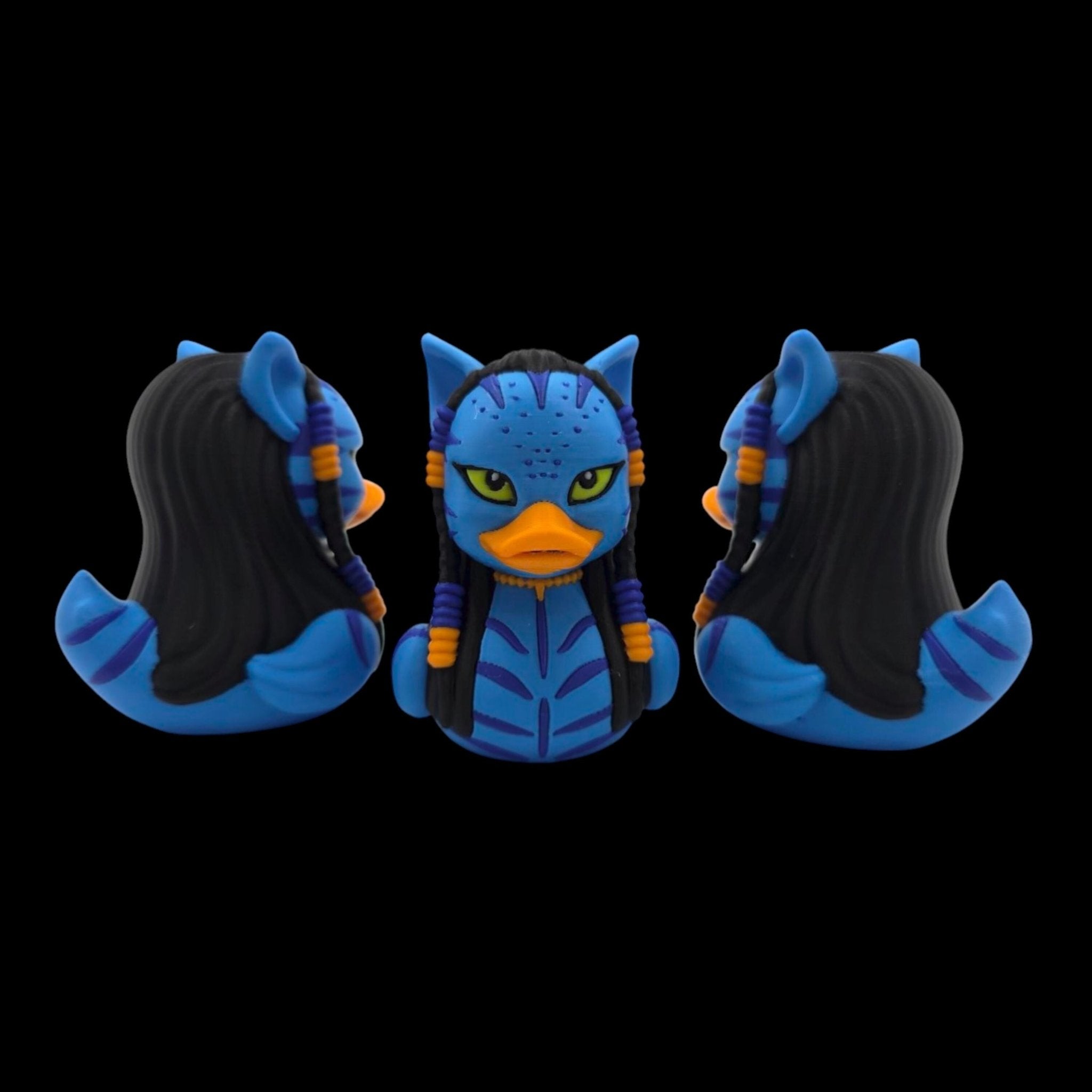 Avatar Duck Inspired Figurine Blue Warrior Collectible Desk Display Fantasy Creature Decoration Sci Fi Movie - JM Designs