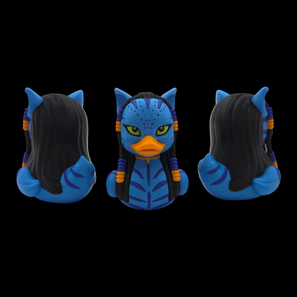 Avatar Duck Inspired Figurine Blue Warrior Collectible Desk Display Fantasy Creature Decoration Sci Fi Movie - JM Designs
