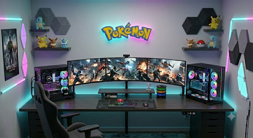 Custom 3D Printed Pokémon Wall & Desk Sign (18" x 6")