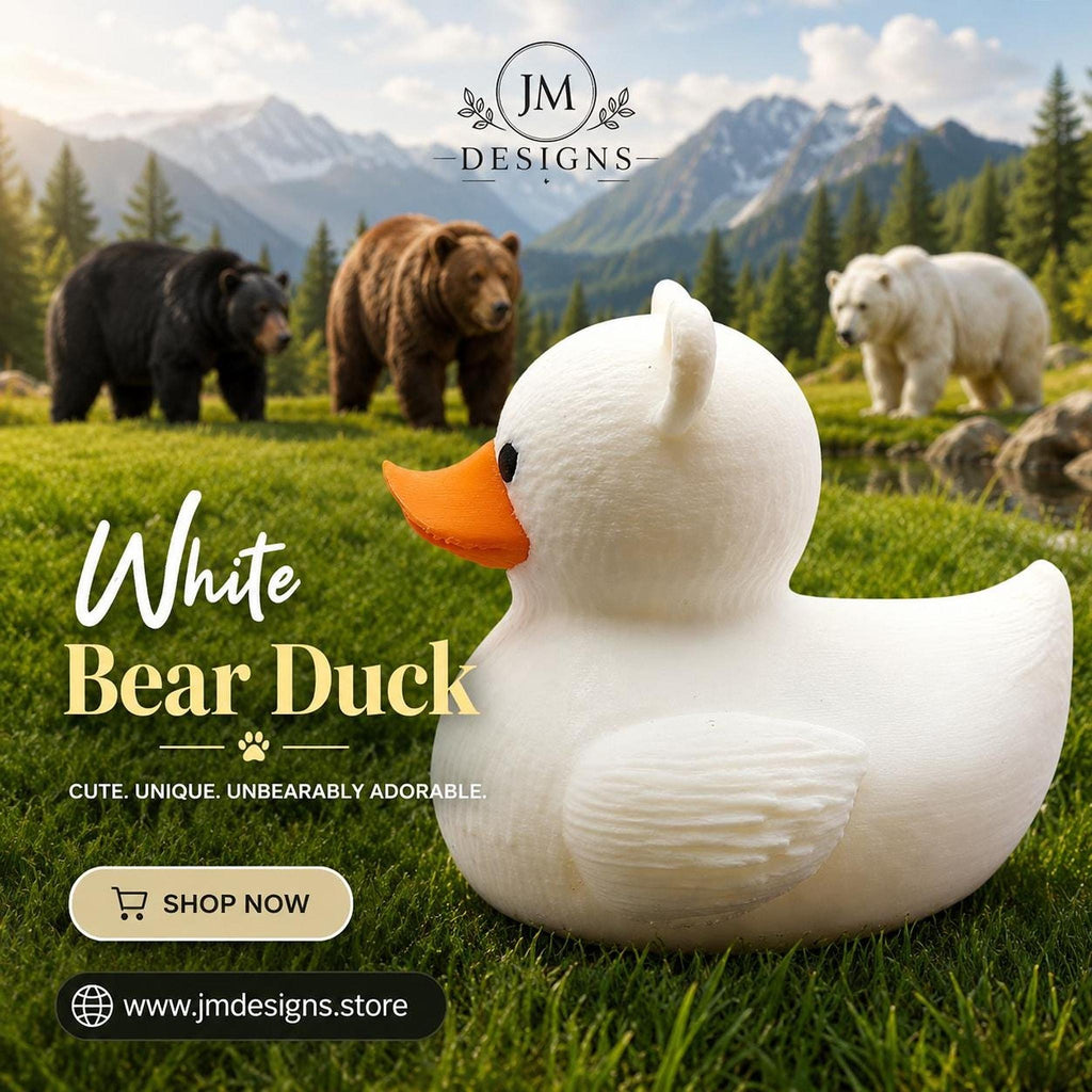 Baby Bath Toy: 3D Printed Bear Duck for Toddler Time - JM Designs