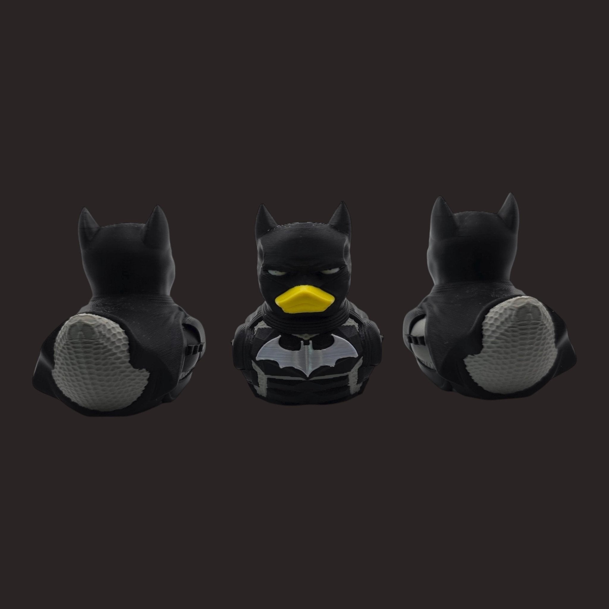 Batman Inspired Duck Figure Desk Decoration Comic Character Collectible Black Toy Gift Geek Ornament Display - JM Designs