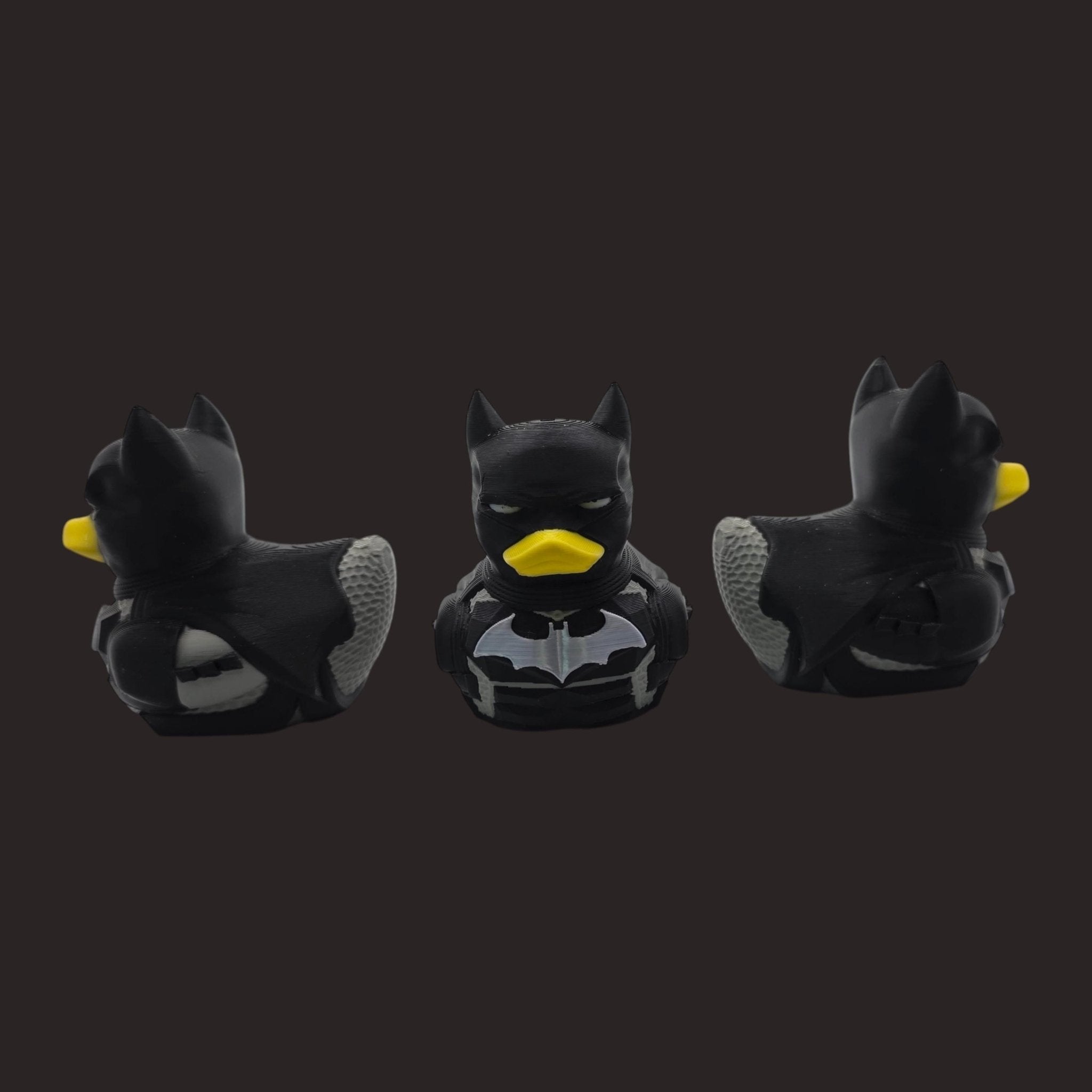 Batman Inspired Duck Figure Desk Decoration Comic Character Collectible Black Toy Gift Geek Ornament Display - JM Designs