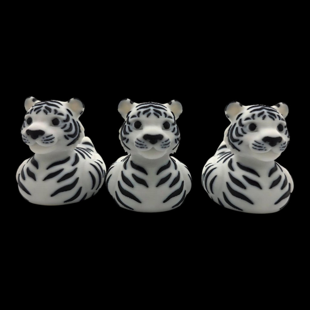 Bengal Tiger Duck White & Orange Zoo Theme Party Favor Kids Bathroom Shelf Accent Jungle Nursery - JM Designs