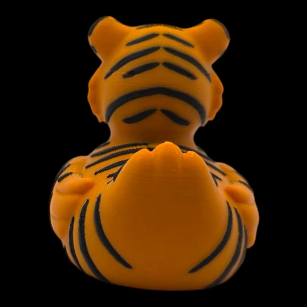 Bengal Tiger Duck White & Orange Zoo Theme Party Favor Kids Bathroom Shelf Accent Jungle Nursery - JM Designs