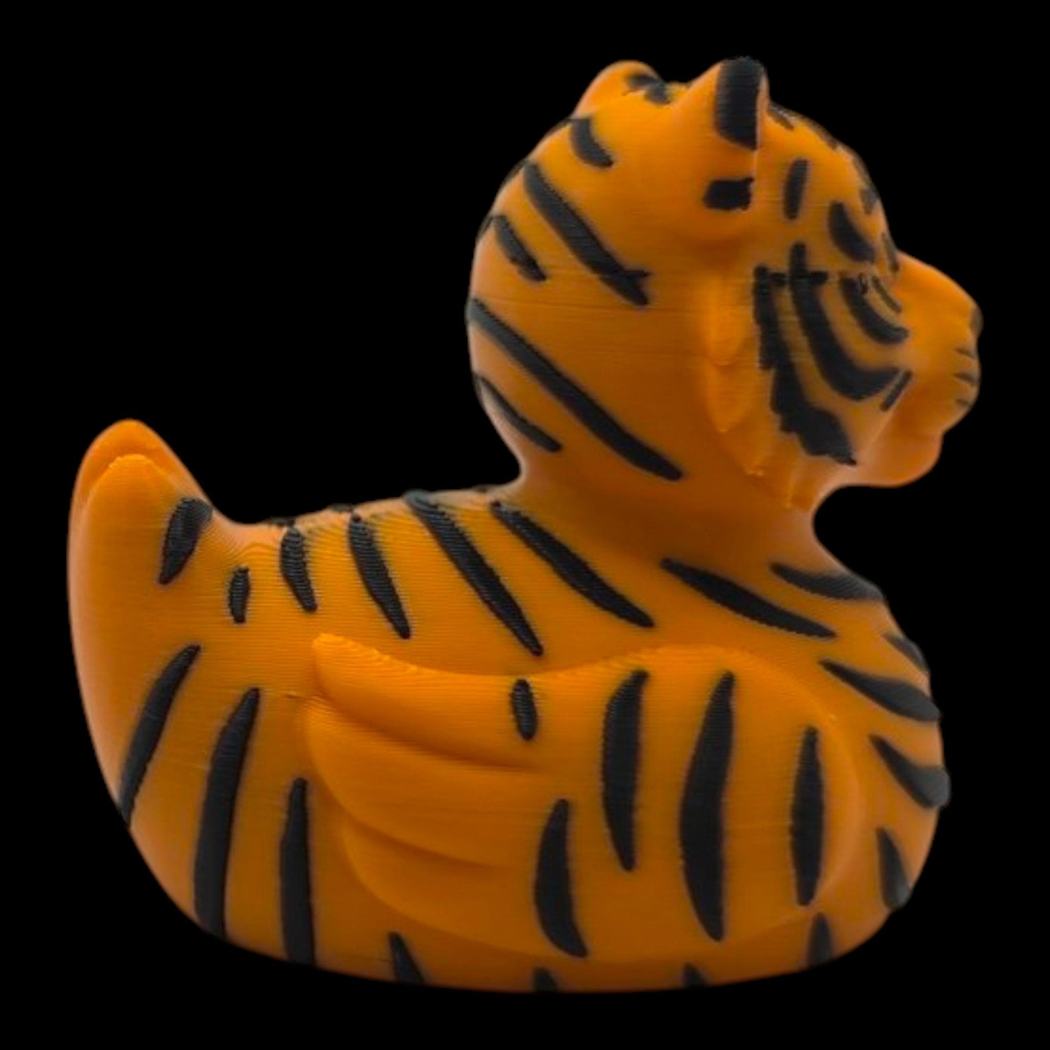Bengal Tiger Duck White & Orange Zoo Theme Party Favor Kids Bathroom Shelf Accent Jungle Nursery - JM Designs