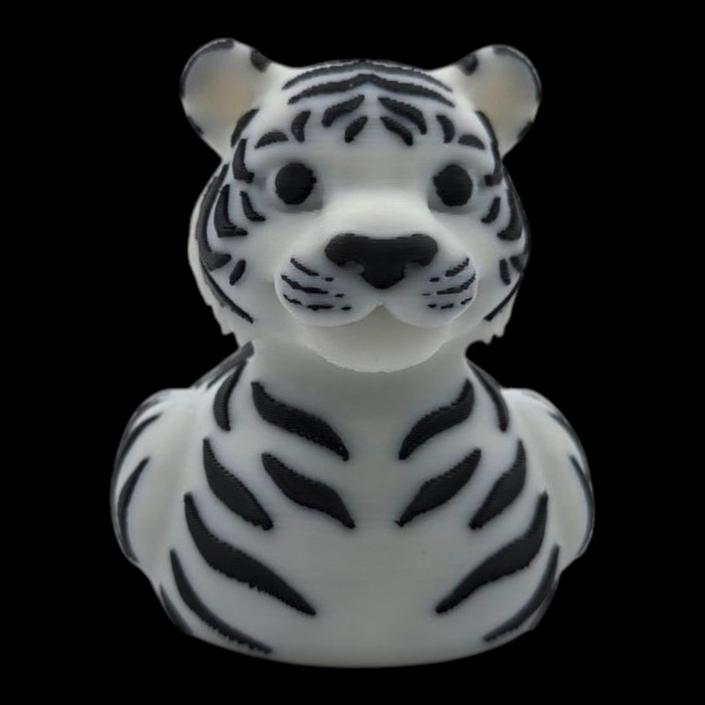 Bengal Tiger Duck White & Orange Zoo Theme Party Favor Kids Bathroom Shelf Accent Jungle Nursery - JM Designs