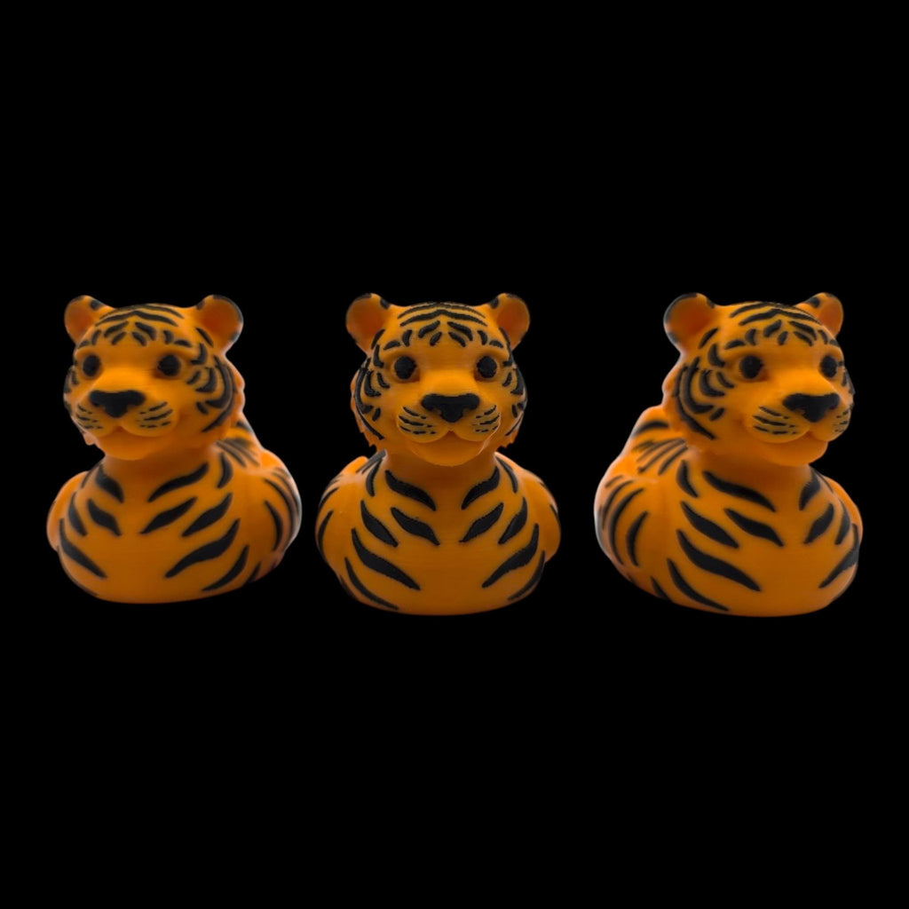 Bengal Tiger Duck White & Orange Zoo Theme Party Favor Kids Bathroom Shelf Accent Jungle Nursery - JM Designs