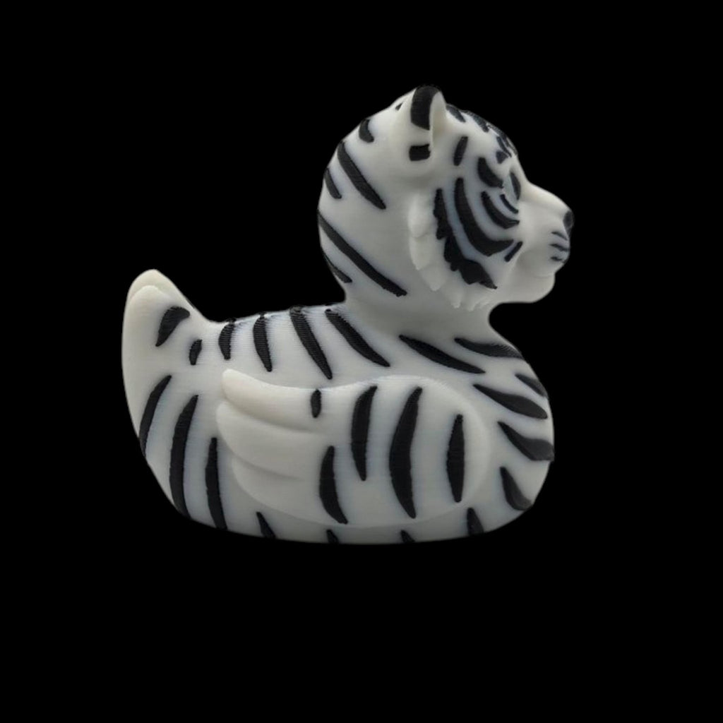 Bengal Tiger Duck White & Orange Zoo Theme Party Favor Kids Bathroom Shelf Accent Jungle Nursery - JM Designs