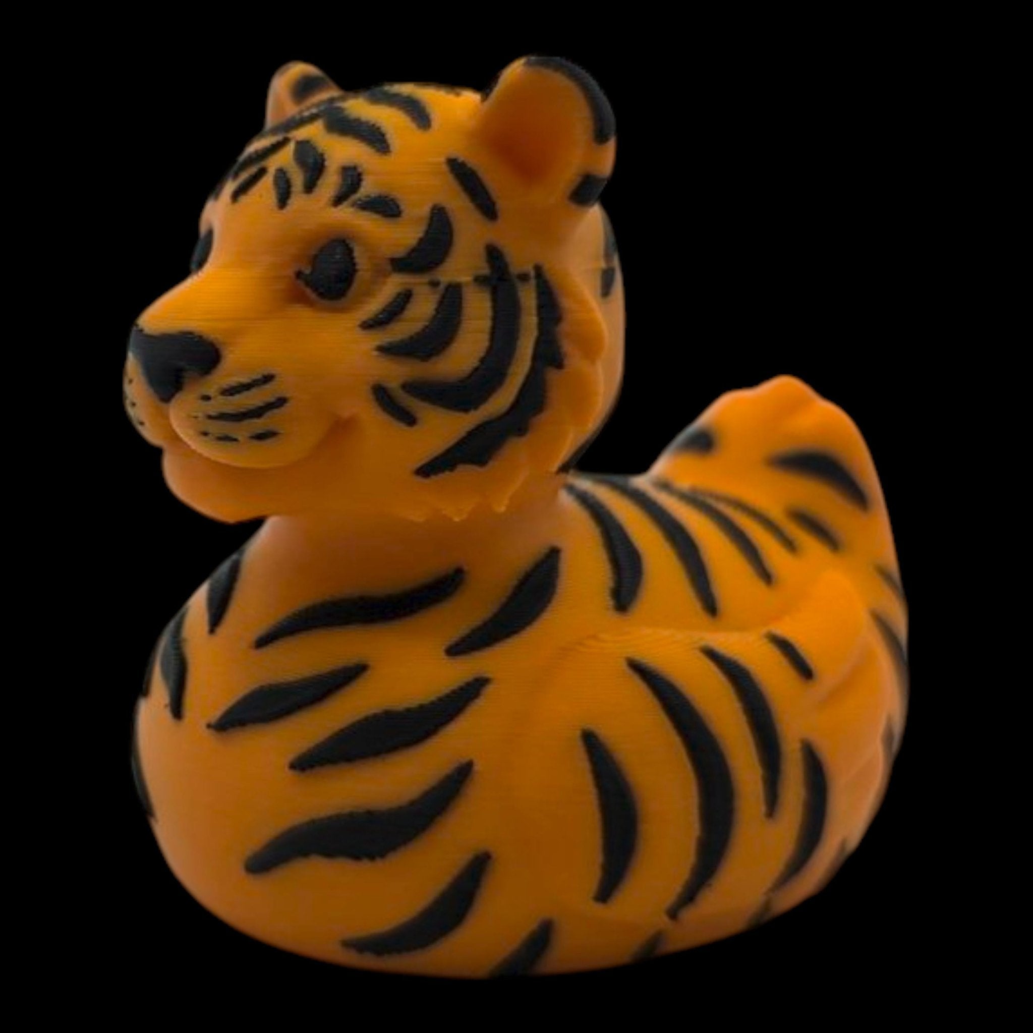 Bengal Tiger Duck White & Orange Zoo Theme Party Favor Kids Bathroom Shelf Accent Jungle Nursery - JM Designs