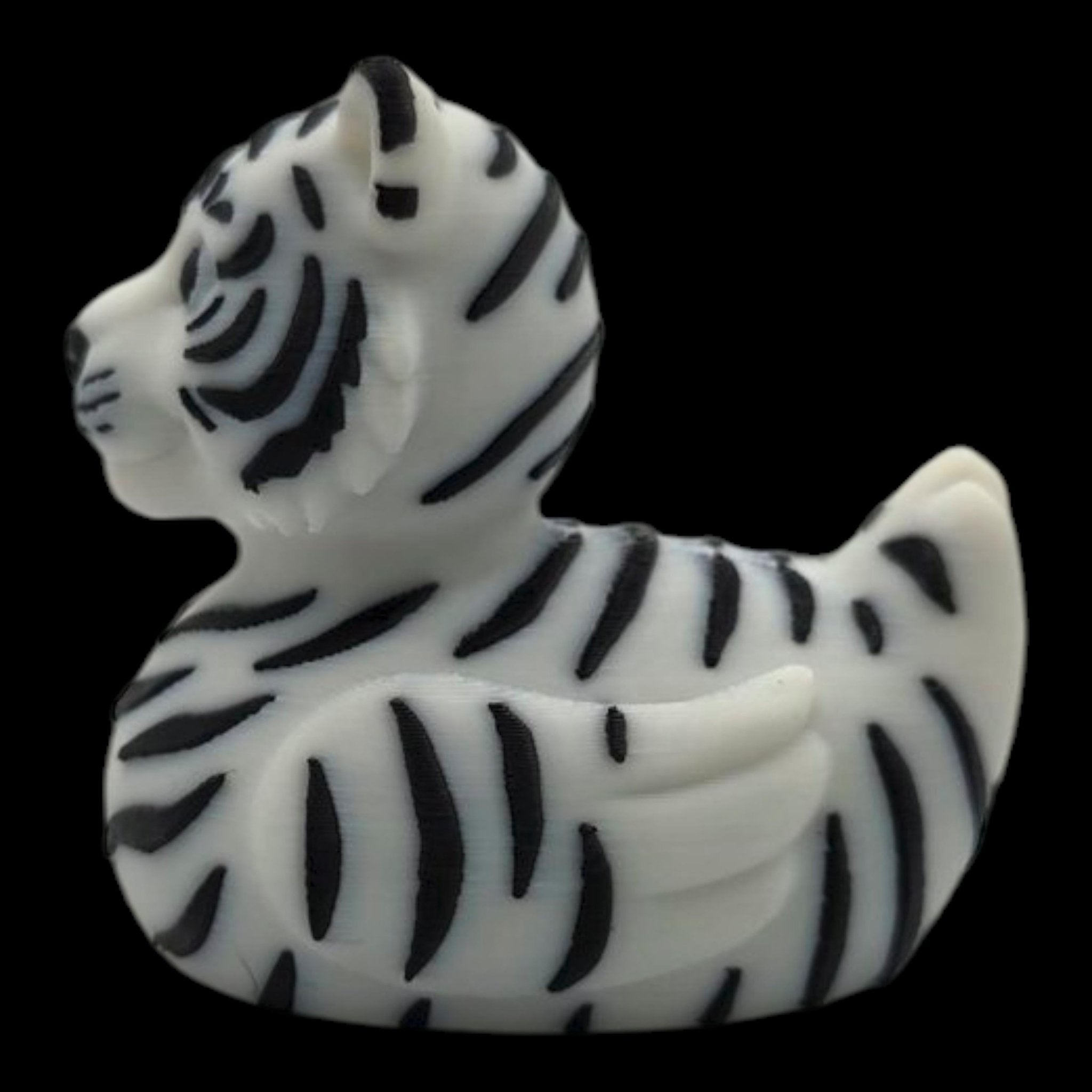 Bengal Tiger Duck White & Orange Zoo Theme Party Favor Kids Bathroom Shelf Accent Jungle Nursery - JM Designs