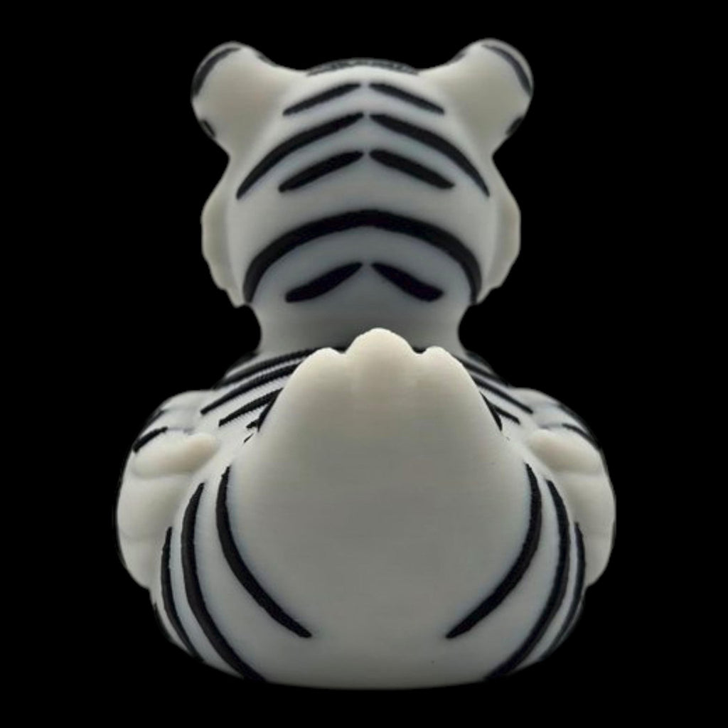 Bengal Tiger Duck White & Orange Zoo Theme Party Favor Kids Bathroom Shelf Accent Jungle Nursery - JM Designs