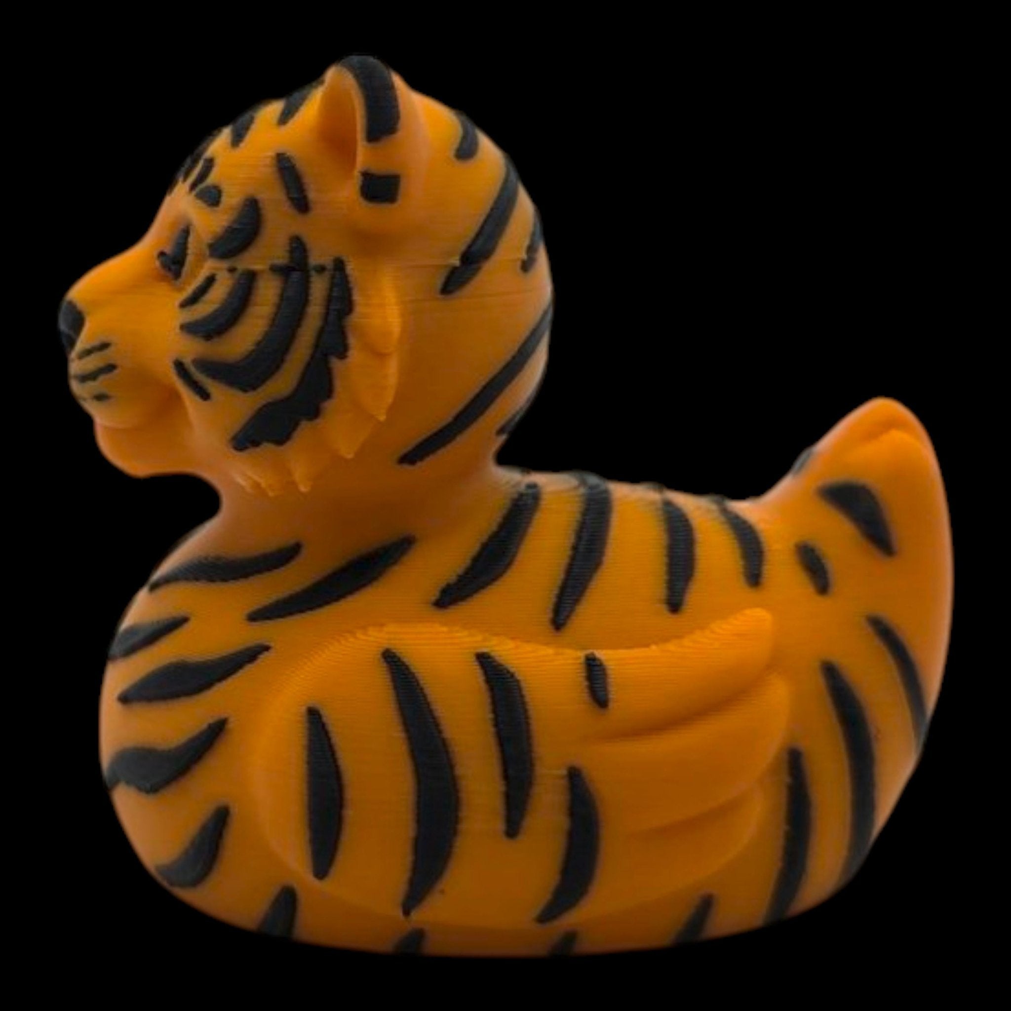 Bengal Tiger Duck White & Orange Zoo Theme Party Favor Kids Bathroom Shelf Accent Jungle Nursery - JM Designs