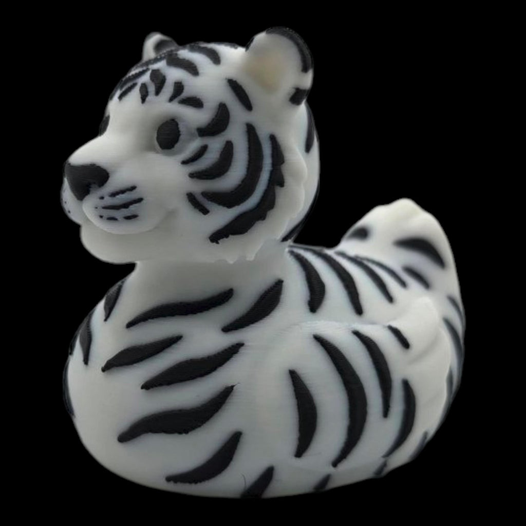 Bengal Tiger Duck White & Orange Zoo Theme Party Favor Kids Bathroom Shelf Accent Jungle Nursery - JM Designs
