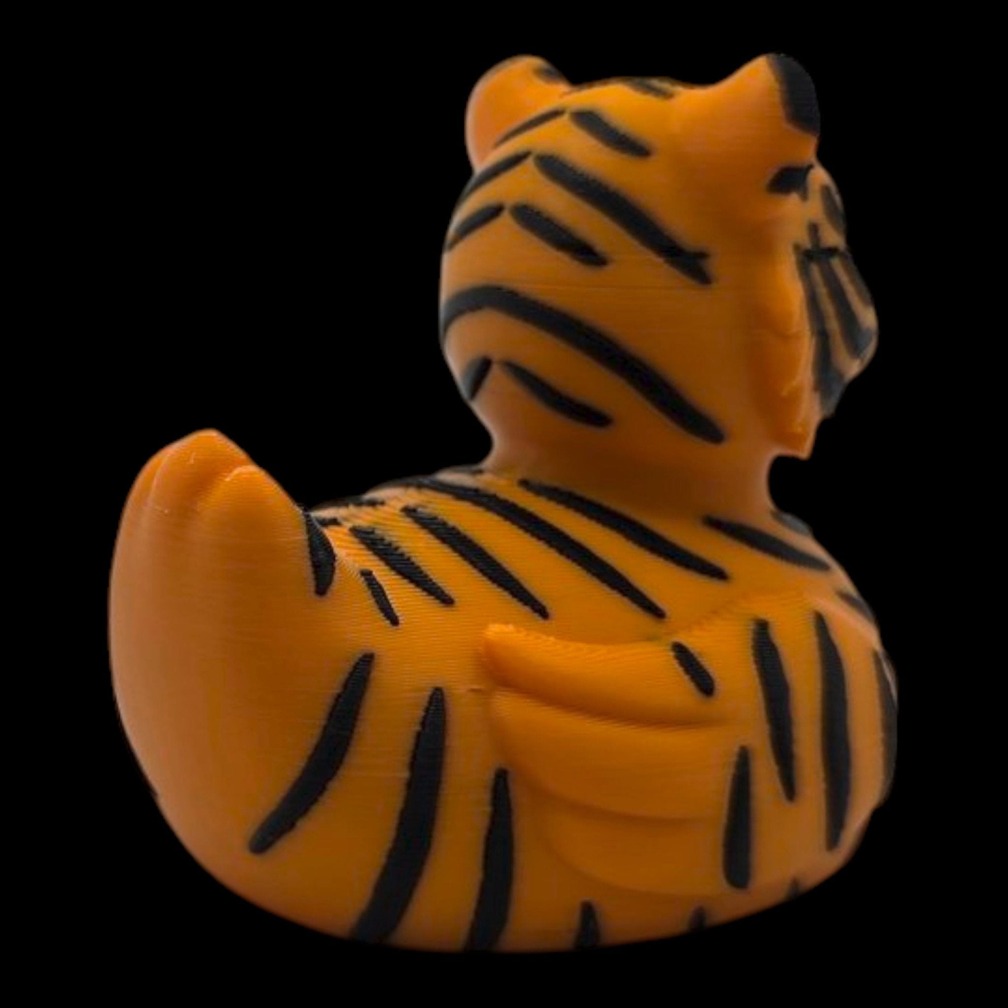 Bengal Tiger Duck White & Orange Zoo Theme Party Favor Kids Bathroom Shelf Accent Jungle Nursery - JM Designs