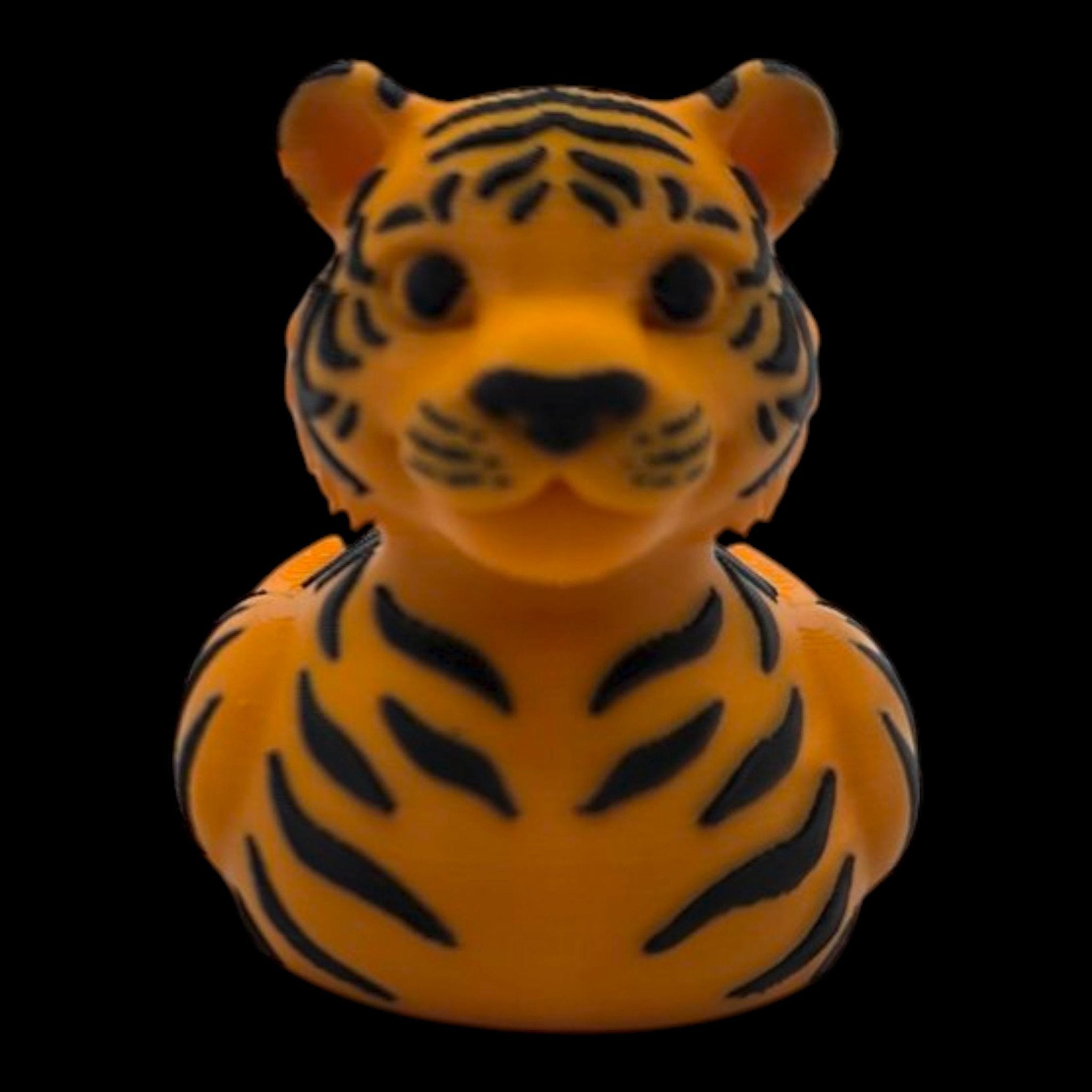 Bengal Tiger Duck White & Orange Zoo Theme Party Favor Kids Bathroom Shelf Accent Jungle Nursery - JM Designs