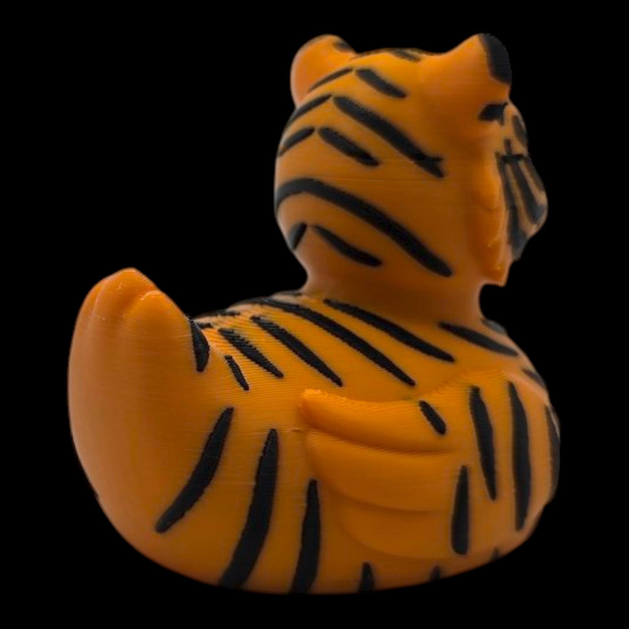 Bengal Tiger Duck White & Orange Zoo Theme Party Favor Kids Bathroom Shelf Accent Jungle Nursery - JM Designs