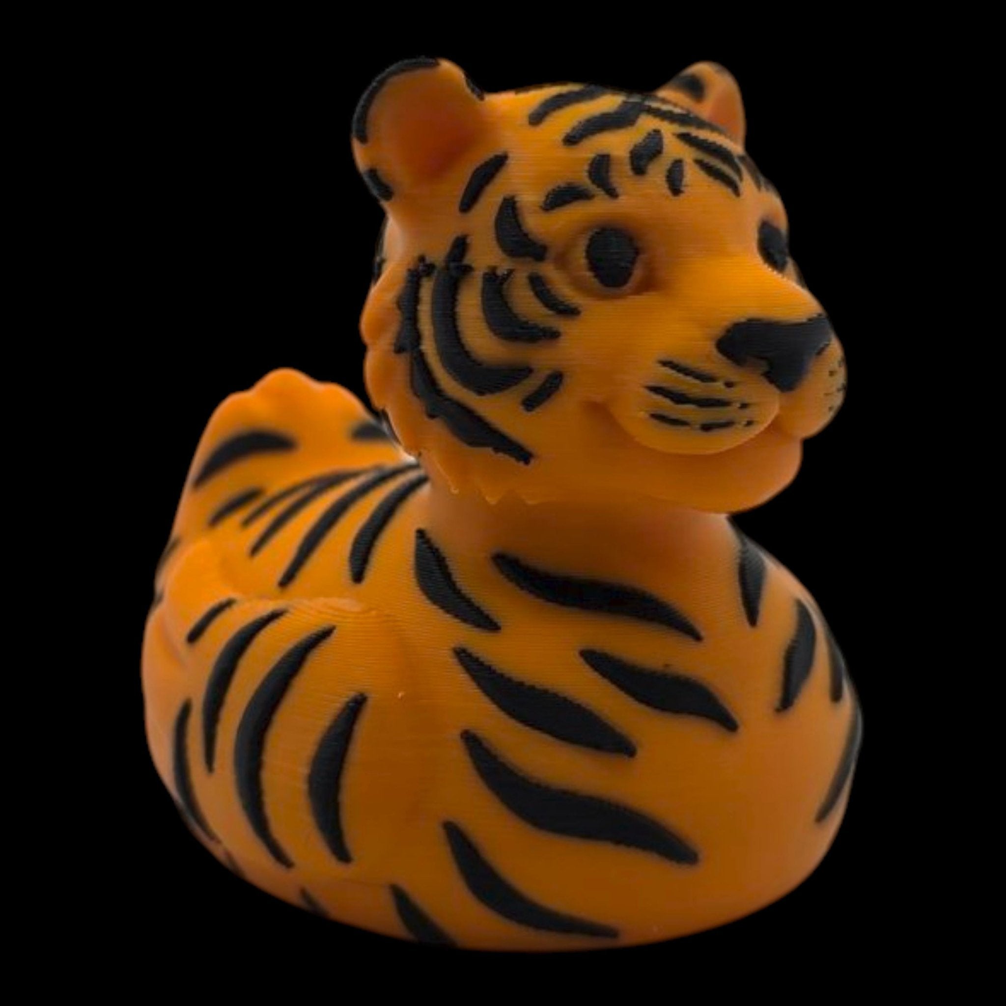Bengal Tiger Duck White & Orange Zoo Theme Party Favor Kids Bathroom Shelf Accent Jungle Nursery - JM Designs