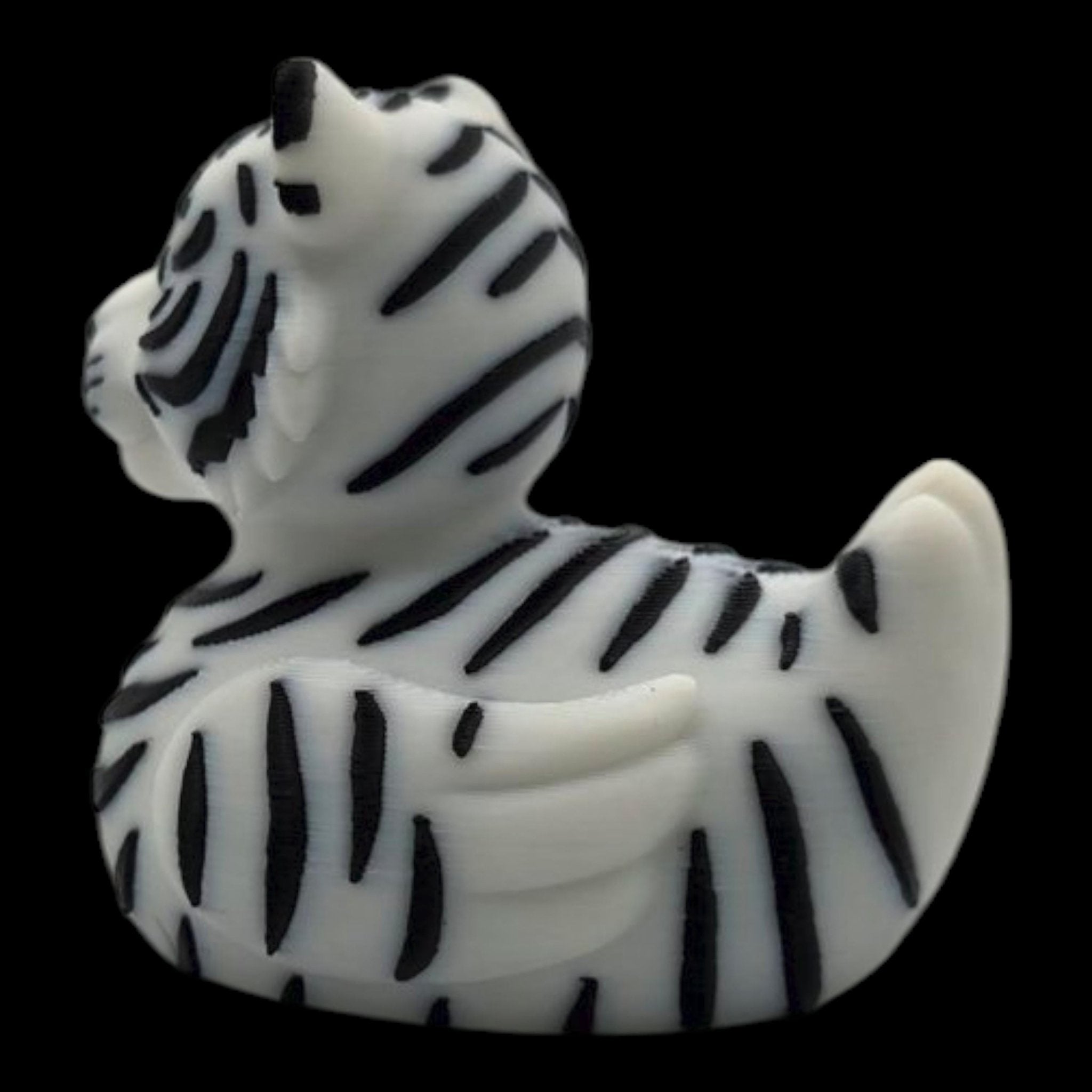 Bengal Tiger Duck White & Orange Zoo Theme Party Favor Kids Bathroom Shelf Accent Jungle Nursery - JM Designs