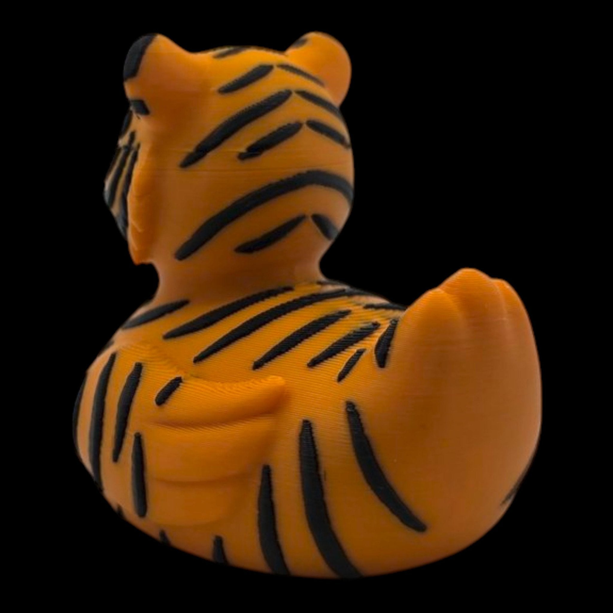 Bengal Tiger Duck White & Orange Zoo Theme Party Favor Kids Bathroom Shelf Accent Jungle Nursery - JM Designs