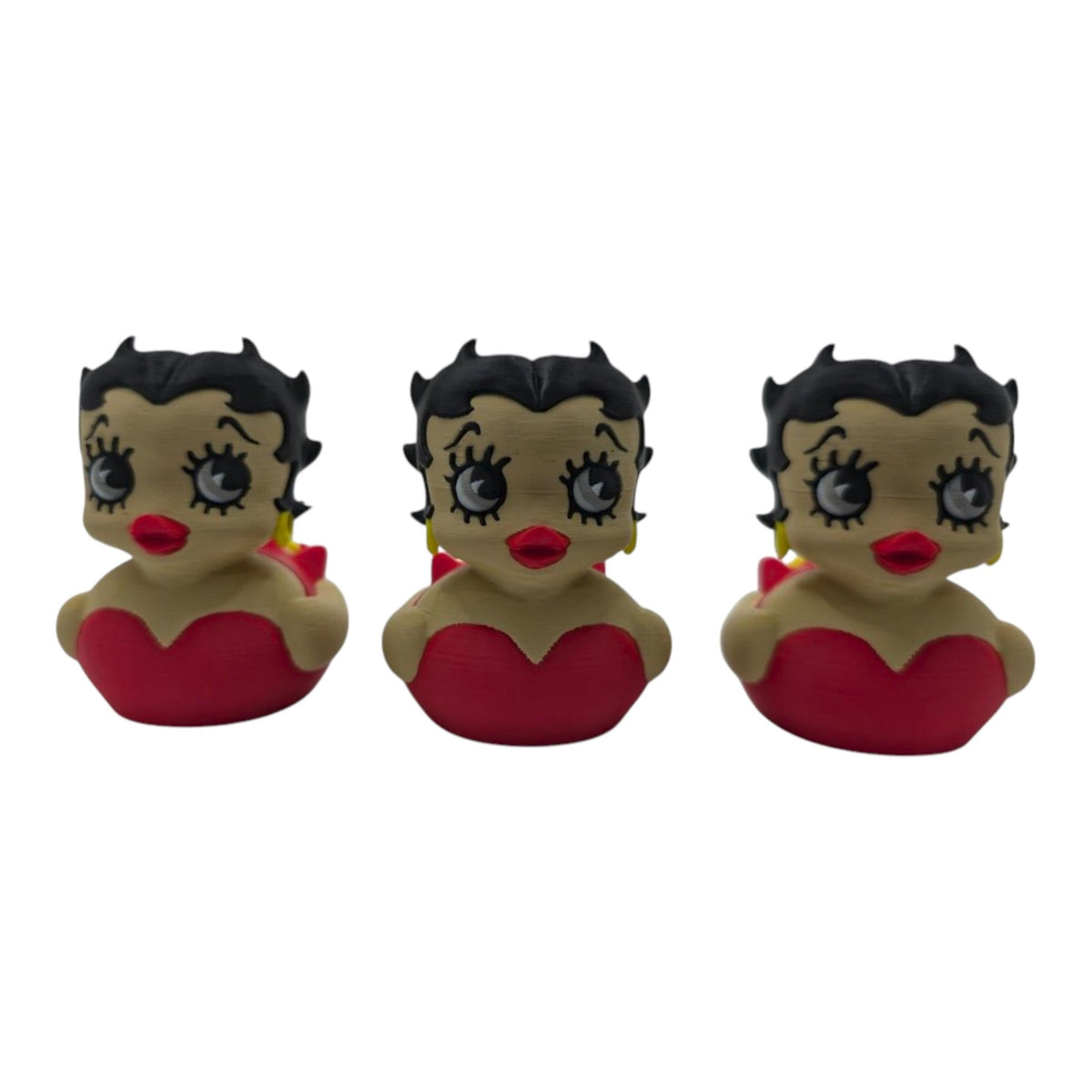 Betty Boop Inspired Duck Figure Physical Pla Printed Collectible Retro Cartoon Style Desk Decor Cute Animation Fans