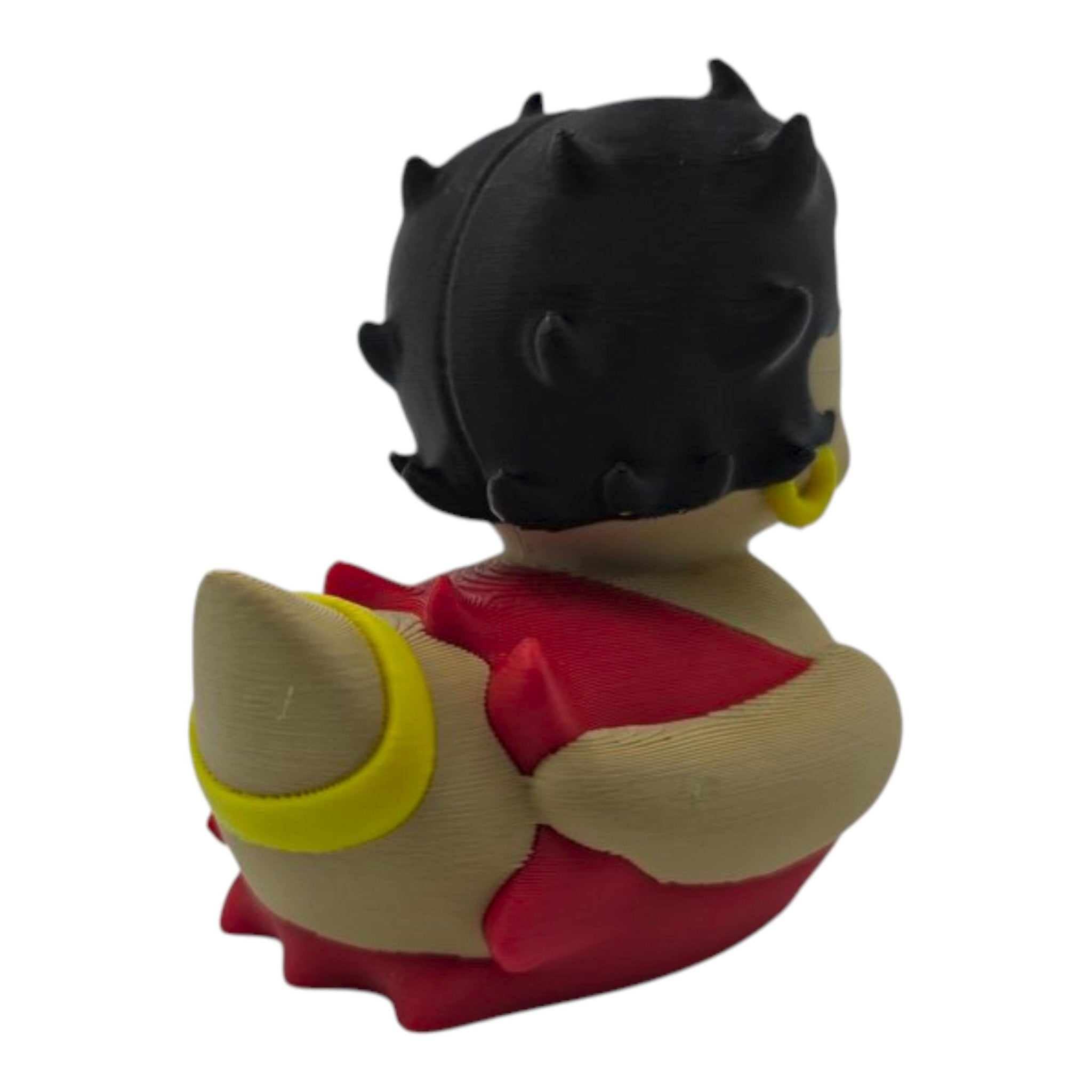 Betty Boop Inspired Duck Figure Physical Pla Printed Collectible Retro Cartoon Style Desk Decor Cute Animation Fans - JM Designs