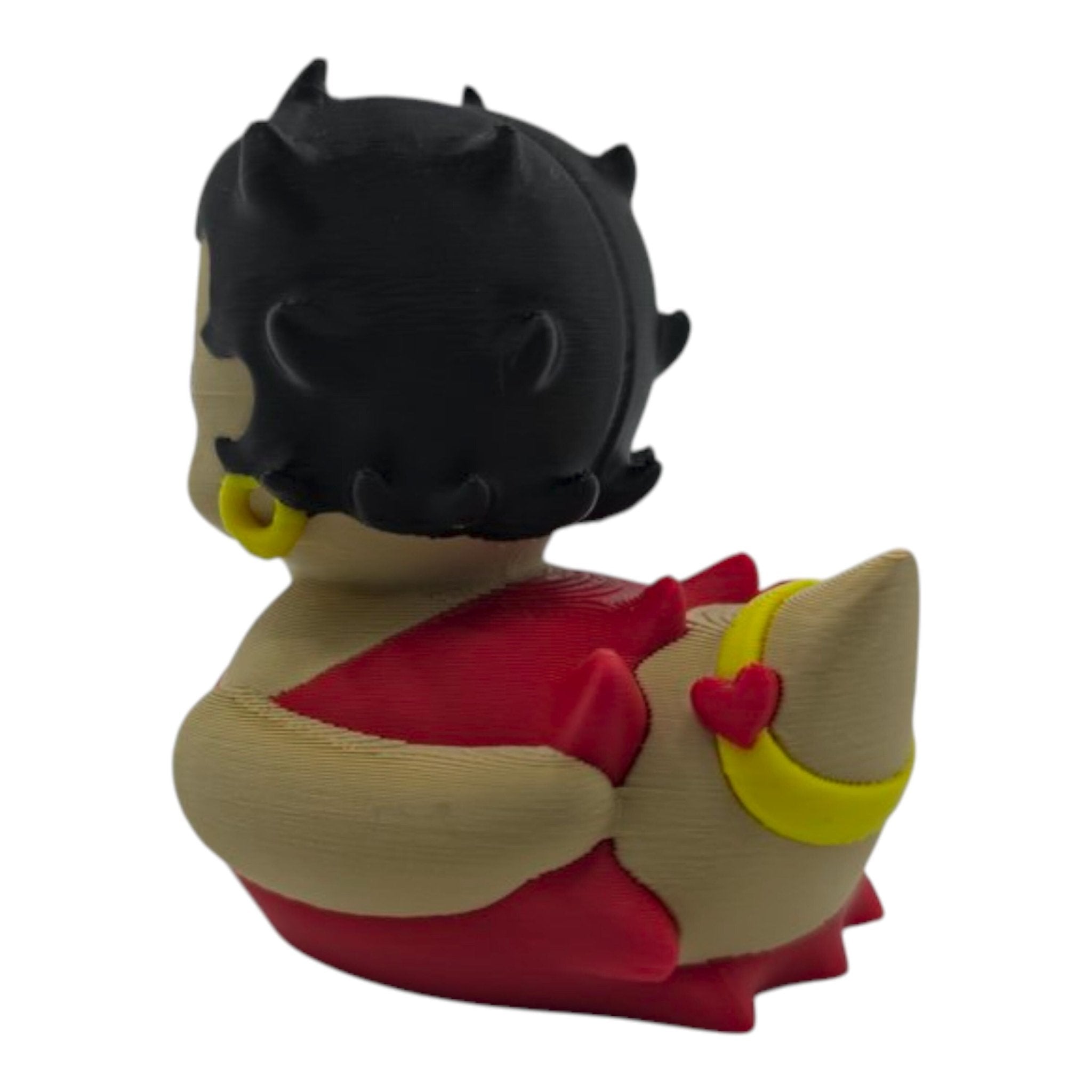Betty Boop Inspired Duck Figure Physical Pla Printed Collectible Retro Cartoon Style Desk Decor Cute Animation Fans - JM Designs