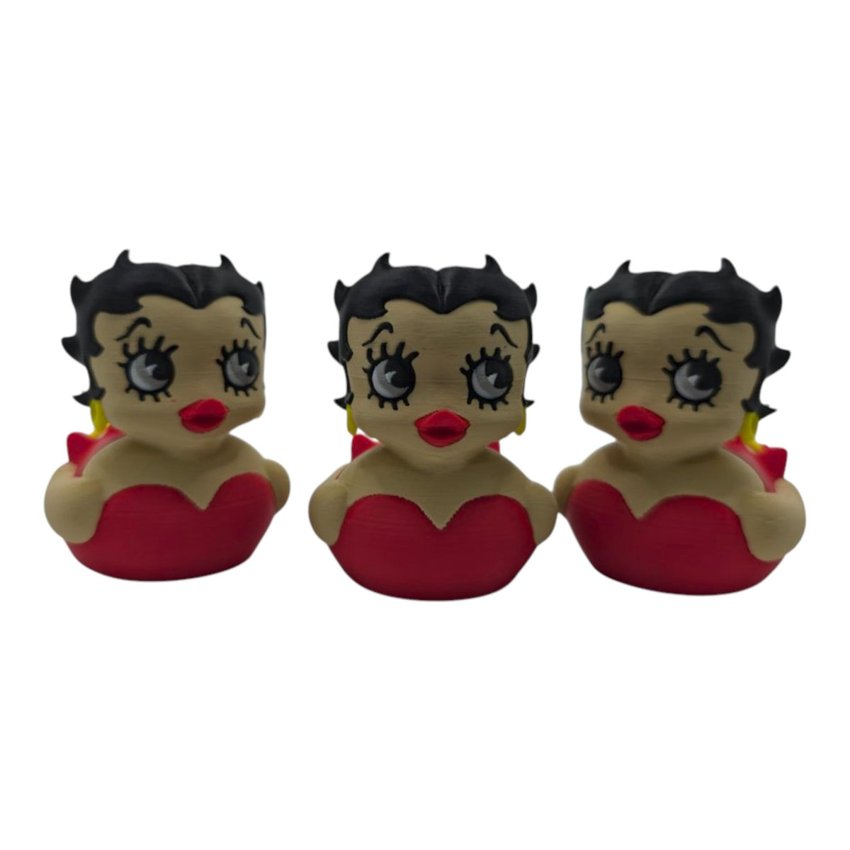 Betty Boop Inspired Duck Figure Physical Pla Printed Collectible Retro Cartoon Style Desk Decor Cute Animation Fans