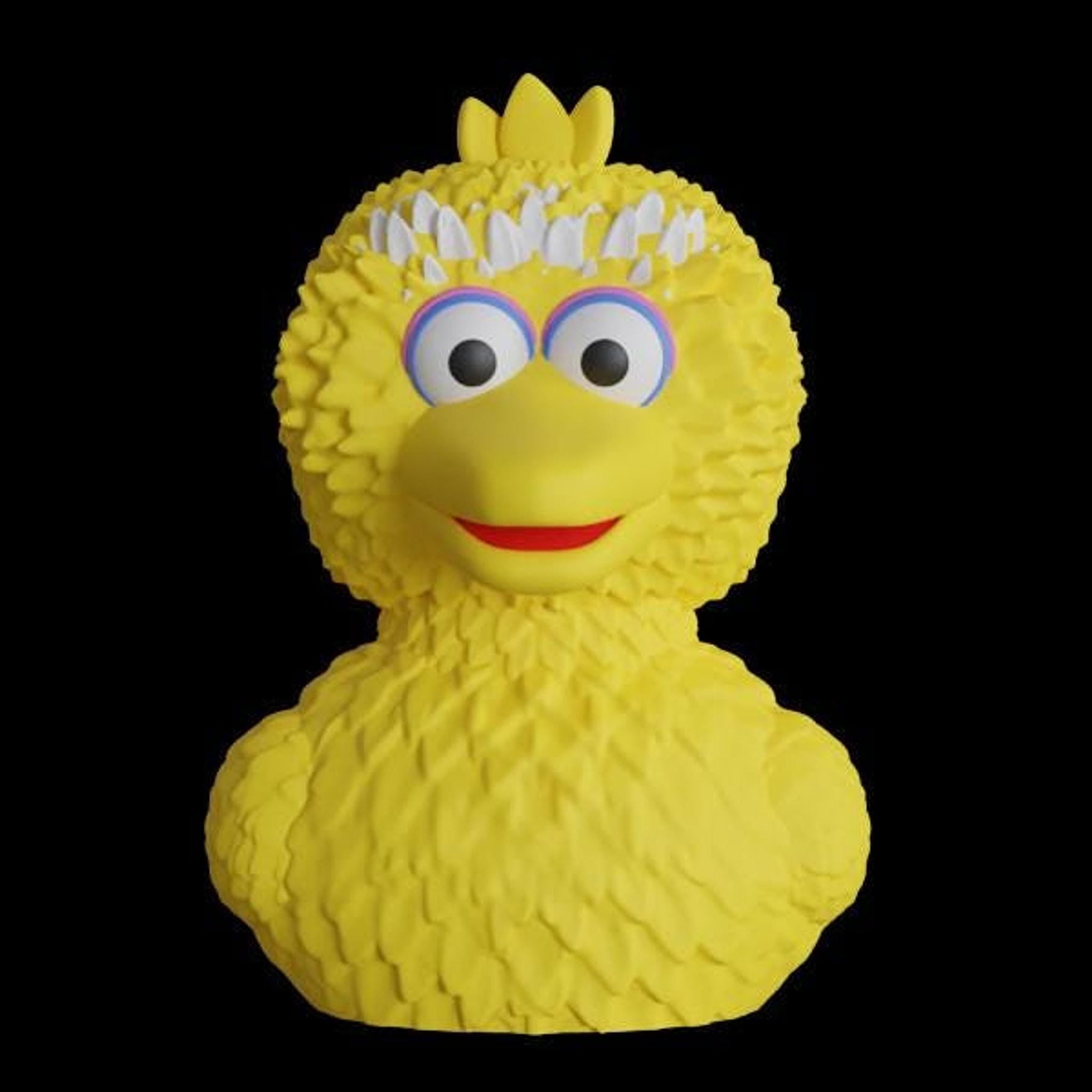 Big Bird Duck Bath Toy, 3D Printed Sesame Street Character for Fun Time - JM Designs