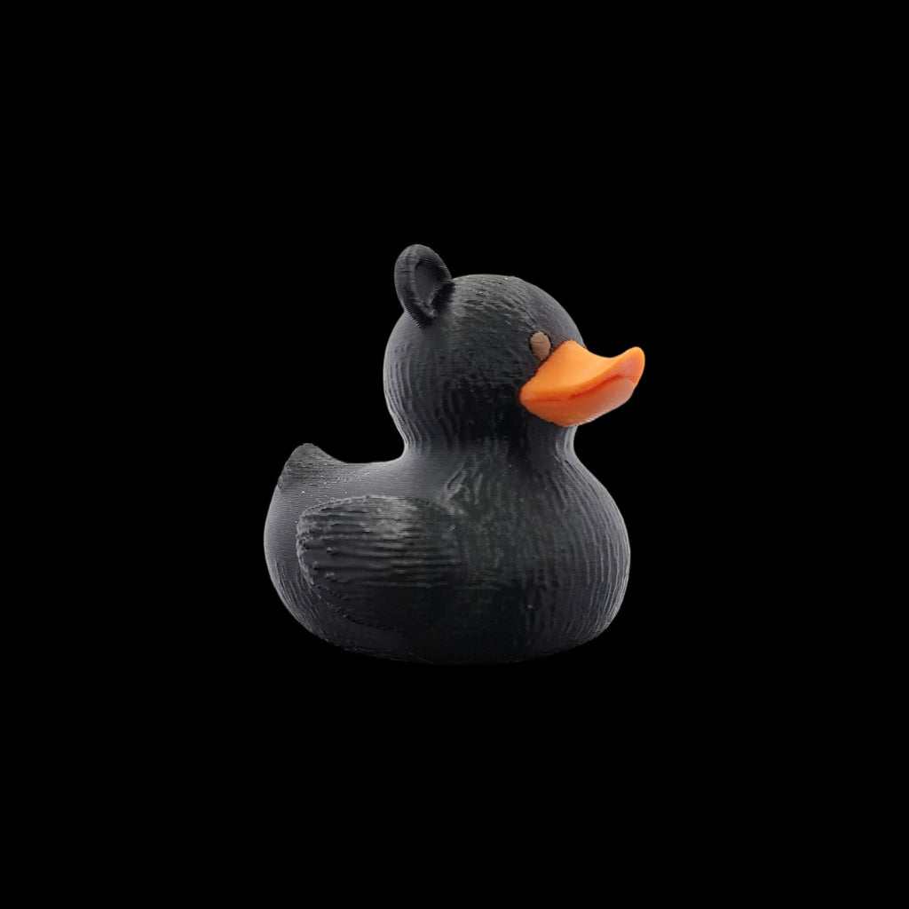 Black Bear Duck: 3D Printed Bath Toy for Toddlers, Safe and Fun - JM Designs
