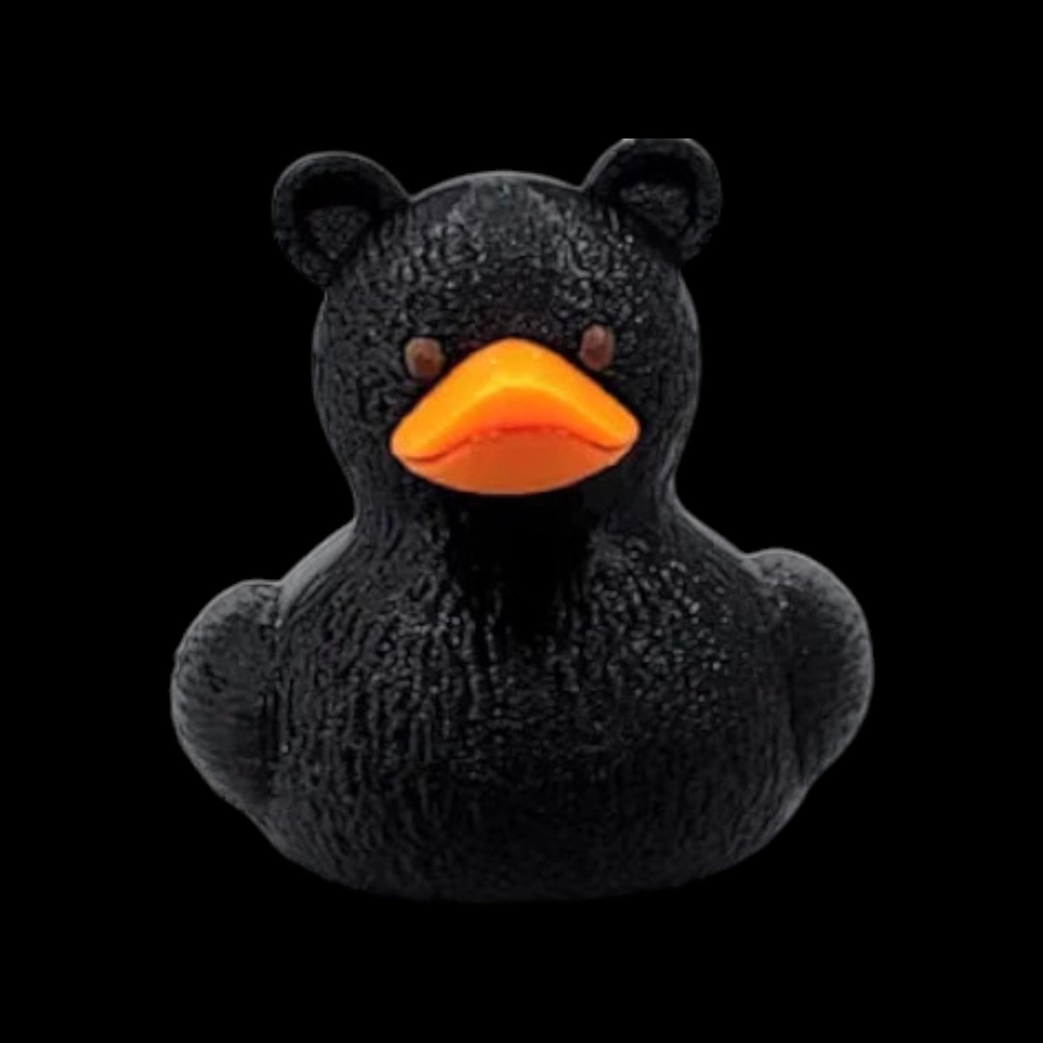 Black Bear Duck: 3D Printed Bath Toy for Toddlers, Safe and Fun - JM Designs
