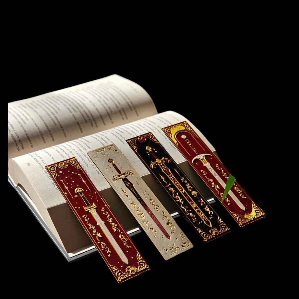 Blade Bookmark Set, 3D Printed in Red, White & Black for Readers - JM Designs