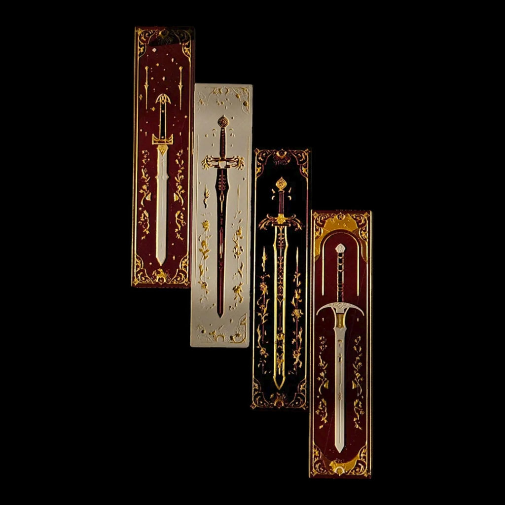 Blade Bookmark Set, 3D Printed in Red, White & Black for Readers - JM Designs