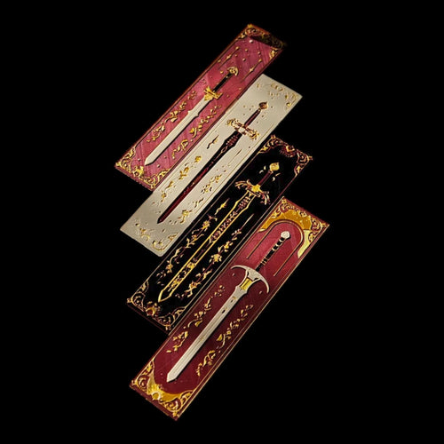 Blade Bookmark Set, 3D Printed in Red, White & Black for Readers - JM Designs