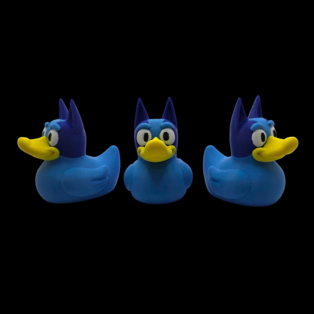 Bluey Inspired Duck Figure Toy Collectible Cartoon Bath Decoration Shelf Display Desk Pet Blue Character Disney Merchandise Fan Art - JM Designs