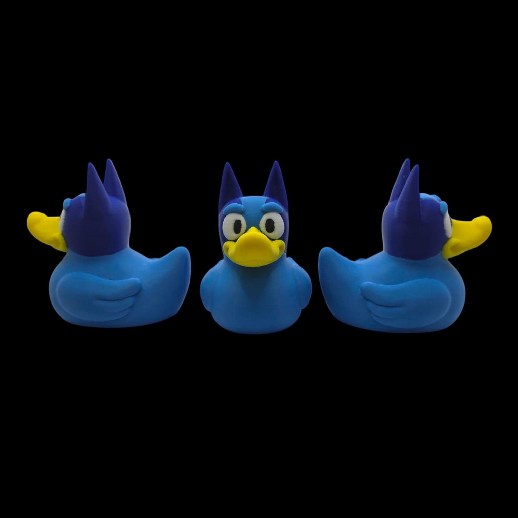 Bluey Inspired Duck Figure Toy Collectible Cartoon Bath Decoration Shelf Display Desk Pet Blue Character Disney Merchandise Fan Art - JM Designs
