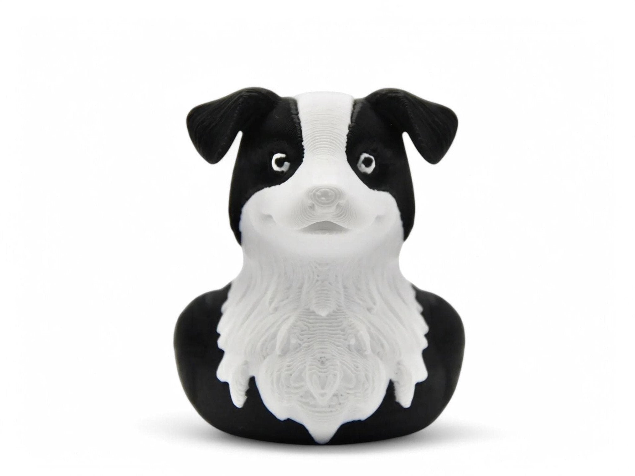 Border Collie Duck 3D Printed Figure, Custom Made Pet Toy for Desk Decor - JM Designs