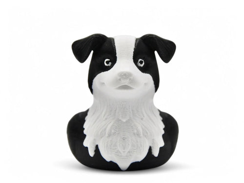 Border Collie Duck 3D Printed Figure, Custom Made Pet Toy for Desk Decor - JM Designs