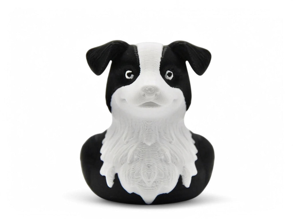 Border Collie Duck 3D Printed Figure, Custom Made Pet Toy for Desk Decor - JM Designs