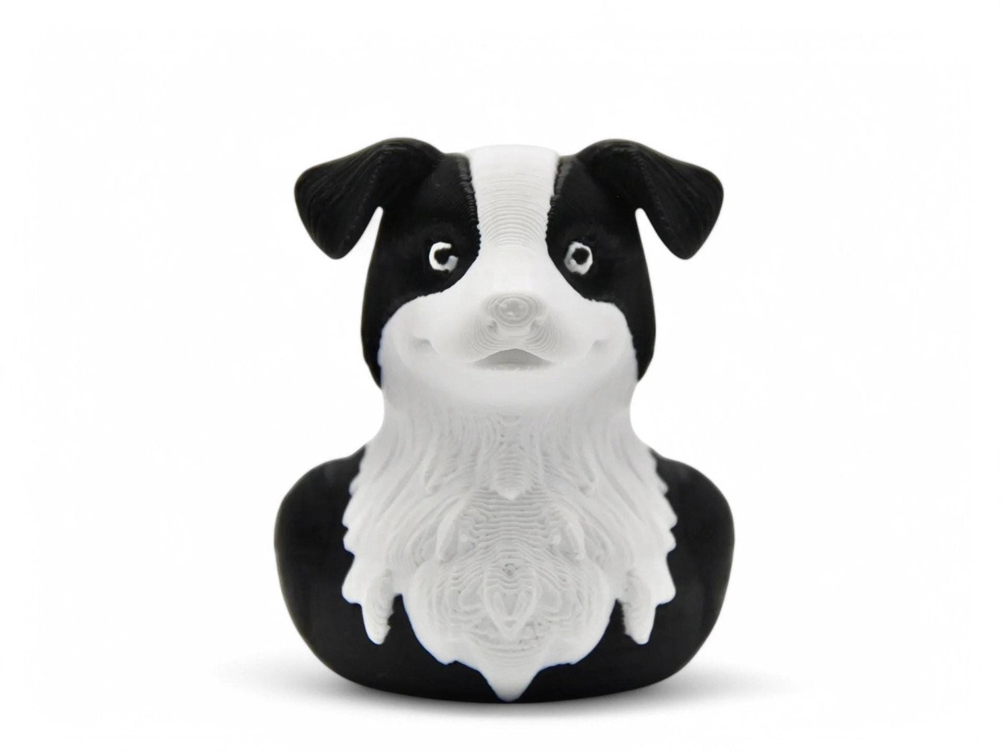 Border Collie Duck 3D Printed Figure, Custom Made Pet Toy for Desk Decor - JM Designs