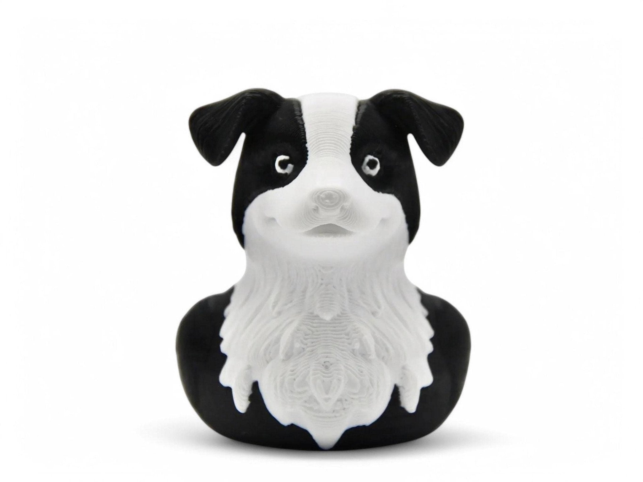 Border Collie Duck 3D Printed Figure, Custom Made Pet Toy for Desk Decor - JM Designs